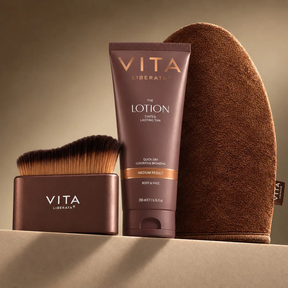 2 IN 1 MIRACLE  BRUSH & MITT SET MEDIUM Vita Liberata